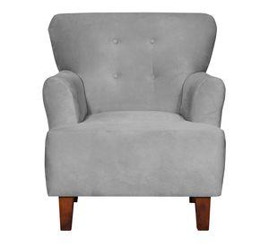 Poltrona  1c York  felpa  gris 75x55x92 cm