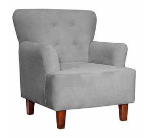 Poltrona  1c York  felpa  gris 75x55x92 cm