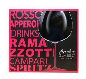 SET 2 COPAS APERITIVO GLASSO ROSADO
