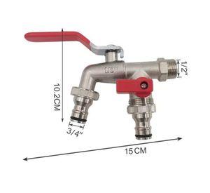Llave De Jardín Con Doble Salida 1/2 Grifo De Válvula