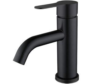 Llave Monomando Para Lavamanos Negro Mate