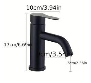 Llave Monomando Para Lavamanos Negro Mate