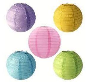 DECO LAMPARA PAPEL FUCSIA 25CM X1 UNI