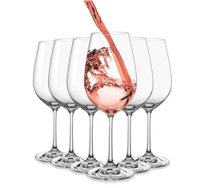 Set 6 Copas Vino Blanco Viola Bohemia