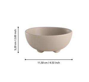 Cuenco decorativo KALININ cerámica Beige 5 x 11 diámetro