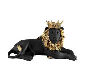 Figura León Acostado Estatua Coleccionable Decoración Jhn