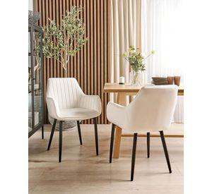 Pack 2 Sillas Butacas Sillón Poltronas Velvet Patas Negras