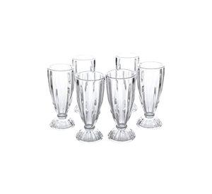 Set 6 Copas Postres Milkshake Vidrio 369 ML