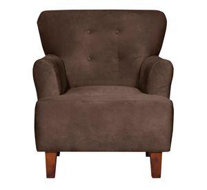 Poltrona York 1c Felpa  Chocolate 75x55x92 cm