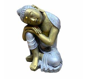Figura Buda Durmiente golden / silver 48 cm