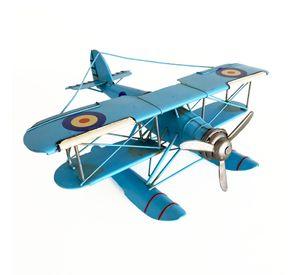 Avión A Escala, Biplano De Colección, Decoración Vintage
