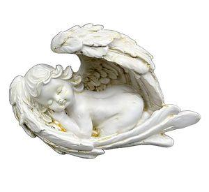 Set 2 Estatuas Angeles Resina Jardin Decoracion Hogar Lau