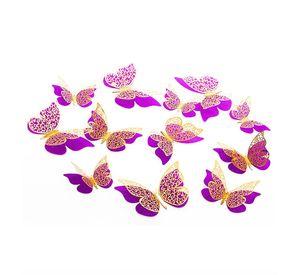DECO MARIPOSAS MORADO X12 UNI