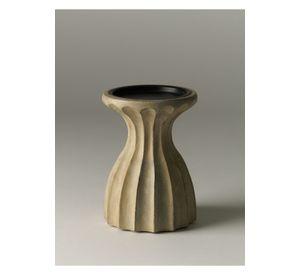 Candelabro Pequeño Madera Blanca Boho