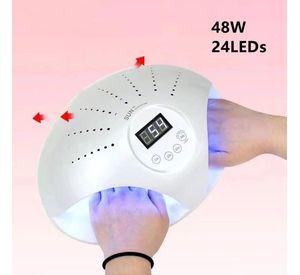 Lampara Uv LED Secado Doble Manicura Gel 48W Lau