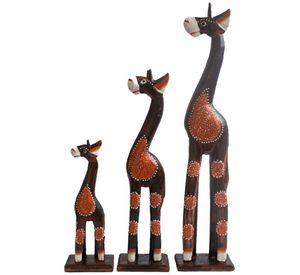 SET JIRAFAS DECORATIVOS ROJO