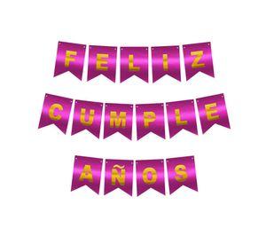 GUIR F.C FUCSIA/DORADO GLITTER 4M X1 UNI