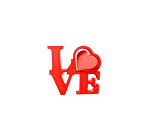 Figura decorativa - Letrero de Amor con corazón