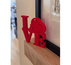 Figura decorativa - Letrero de Amor con corazón