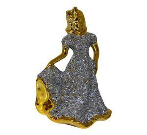 Figura Decorativa Dama Vestio Adorno Estatua Hogar Jhn