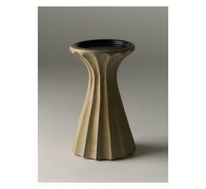 Candelabro Mediano Madera Blanca Boho