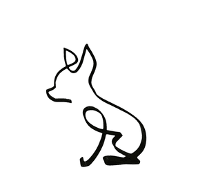 Figura Abstracta Perro Chiguagua Para Casa , Oficina, Dpto