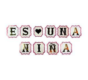 BANNER BABY SHOWER ES UN NIÑA 4MT X1 UNI