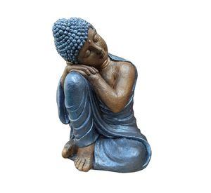 Figura Buda Durmiente Bronce/Plata 50 cm