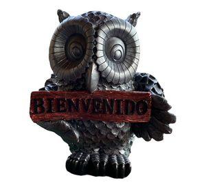 Búho Decorativo Bienvenidos Silver 40 cm