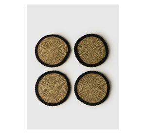 Set Posavasos Seagrass Bordado Boho