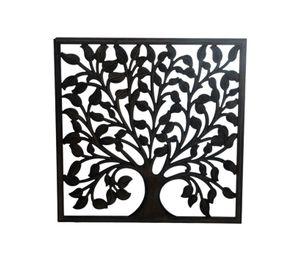 Panel Decorativo Arbol De La Vida Madera Tallada 100 x 100 cm
