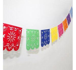 Banderines Mexicanos de Adorno, Decoración Fiestas y Eventos, de Papel (8 Banderitas)