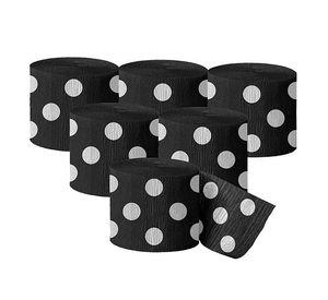 FESTON X 6 POLKA NEGRO 5CM X 10MT X1 UNI
