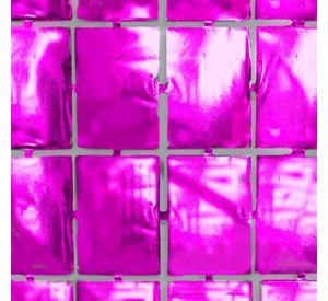 CORTINA METALICA CUADRITOS 1 X 2M FUCSIA