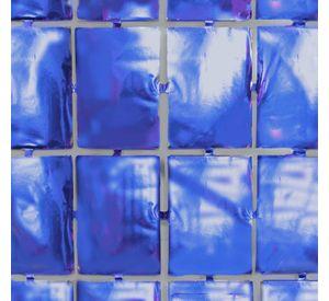 CORTINA METALICA CUADRITOS 1 X 2M AZUL
