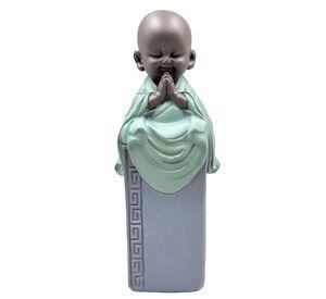 Set 2 Estatua Monje Buda Adorno Decoracion Hogar Oficina Lau
