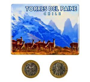 Pack 4 Imán Cerámica Torres Del Paine