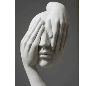 Figura Decorativa Prints Patro - Rostro Velado Surrealista