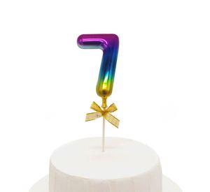 TOPPER TORTA NUMERAL MULTICOLOR #7