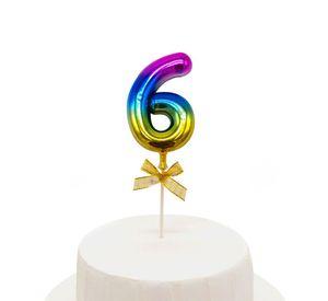 TOPPER TORTA NUMERAL MULTICOLOR #7
