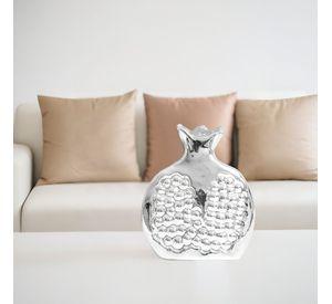 Set 3 Escultura Figura Fruta Decoración Mesa Plateado Jhn