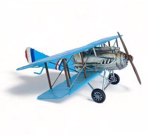 Avión A Escala, Aviones de Colección, Biplano Decoración Vintage.