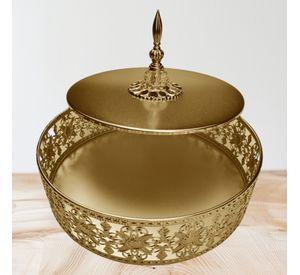 Elegante Organizador tipo Cofre - Metal - 20cm Diá