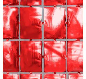 CORTINA METALICA CUADRITOS 1 X 2M ROJO
