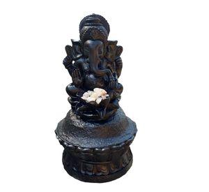 Figura Ganesha Portavela Black 44 cm