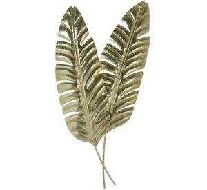 Placa Mural Decorativa Hoja Musa Doble Gold