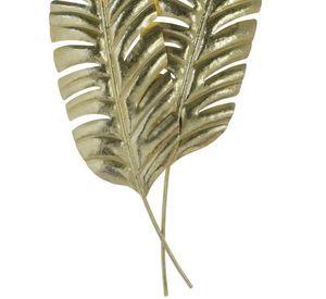 Placa Mural Decorativa Hoja Musa Doble Gold