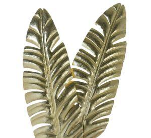 Placa Mural Decorativa Hoja Musa Doble Gold