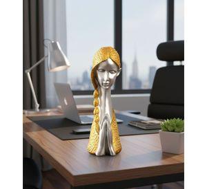 Figura Decorativa Niña Rostro Adorno Hogar Estatua Jhn