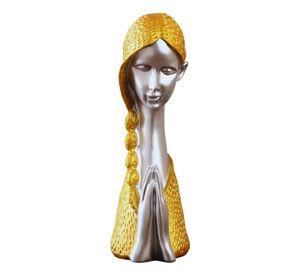 Figura Decorativa Niña Rostro Adorno Hogar Estatua Jhn